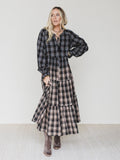 Sundown Harvest Tiered Dress - Black