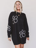 Pressed Petal Dress - Black