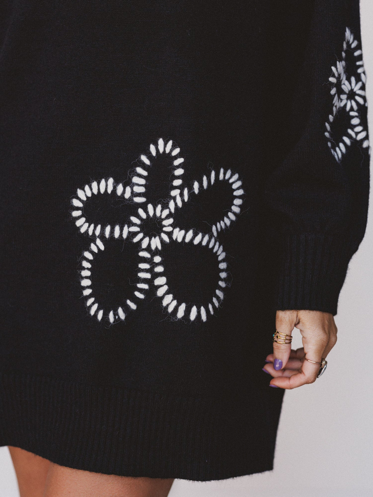 Pressed Petal Dress - Black