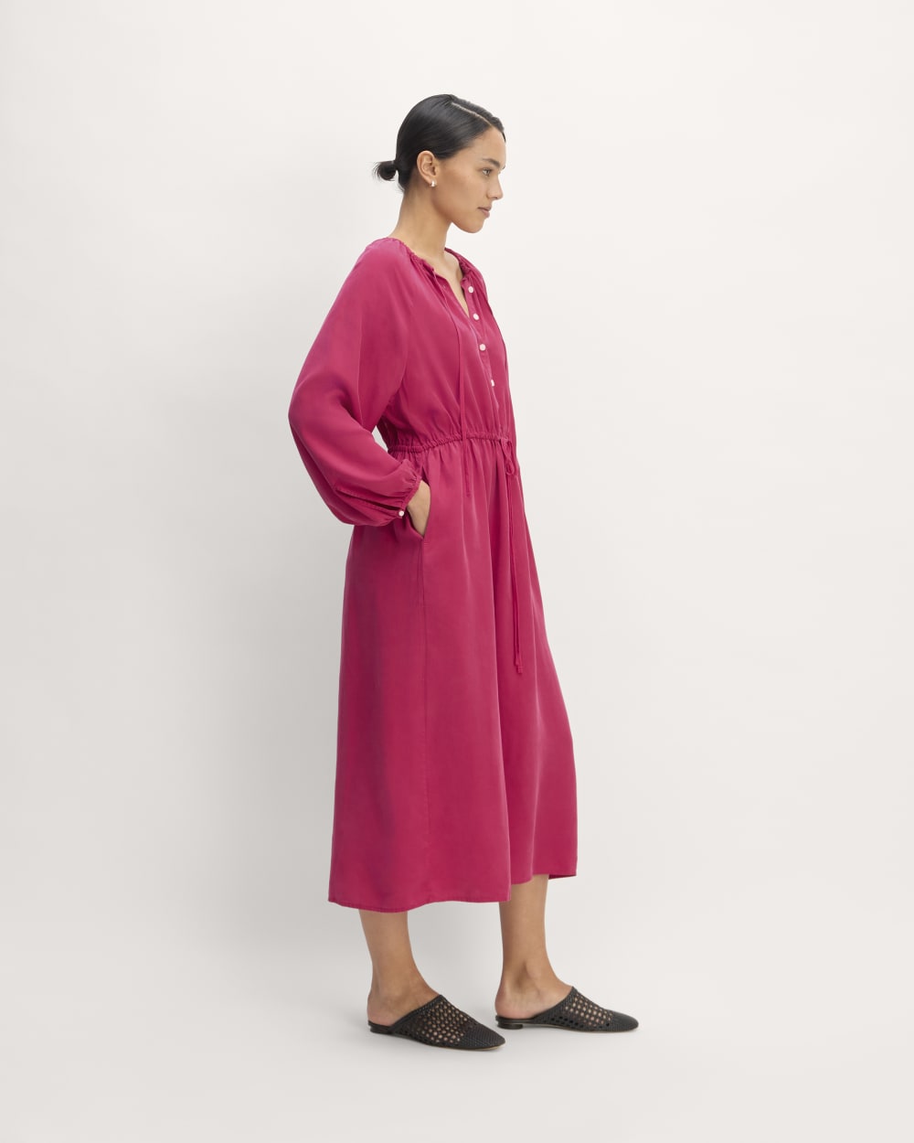 The TENCEL? Gathered Maxi Dress | Red Currant