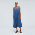 The Naiaåä? Ripple Tiered Maxi Dress | Deep Blue