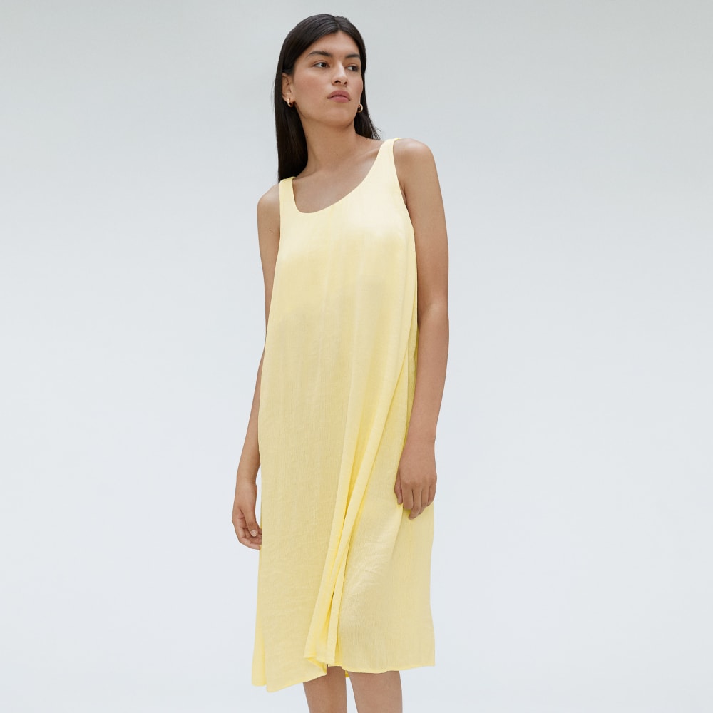 The Naia? Ripple Tank Dress | Pastel Yellow