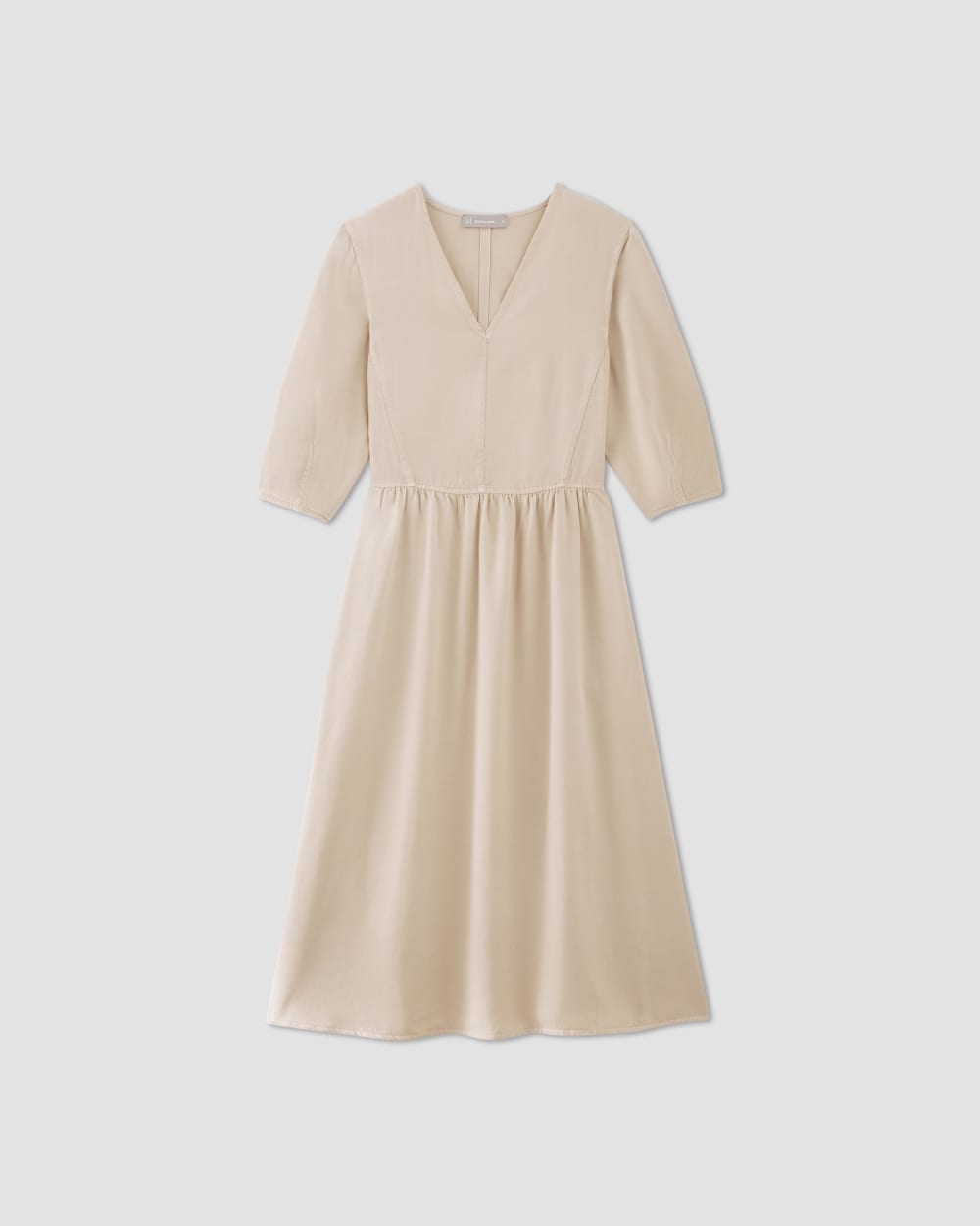 The TENCELåä? Puff-Sleeve Dress | Whisper Pink