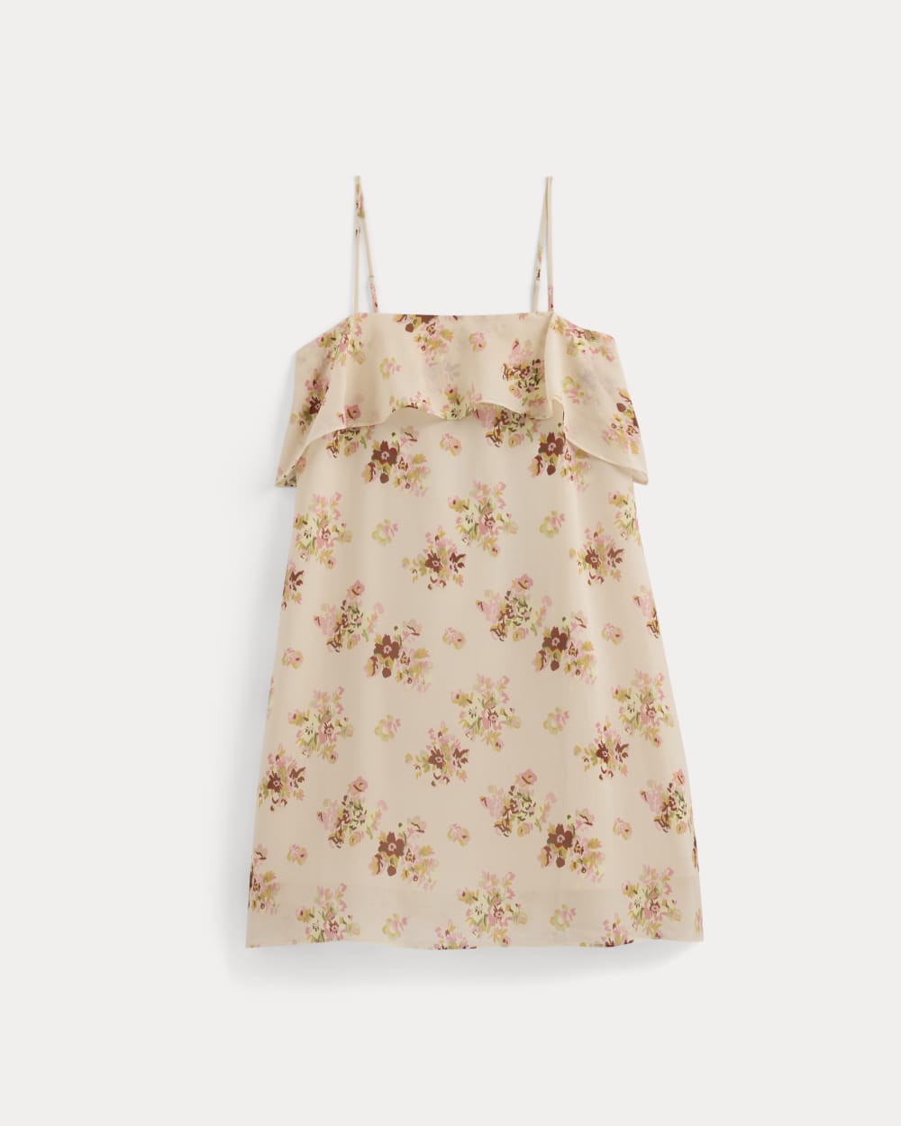 Scarf-Tie Mini Dress in Silk Georgette | Vintage Floral