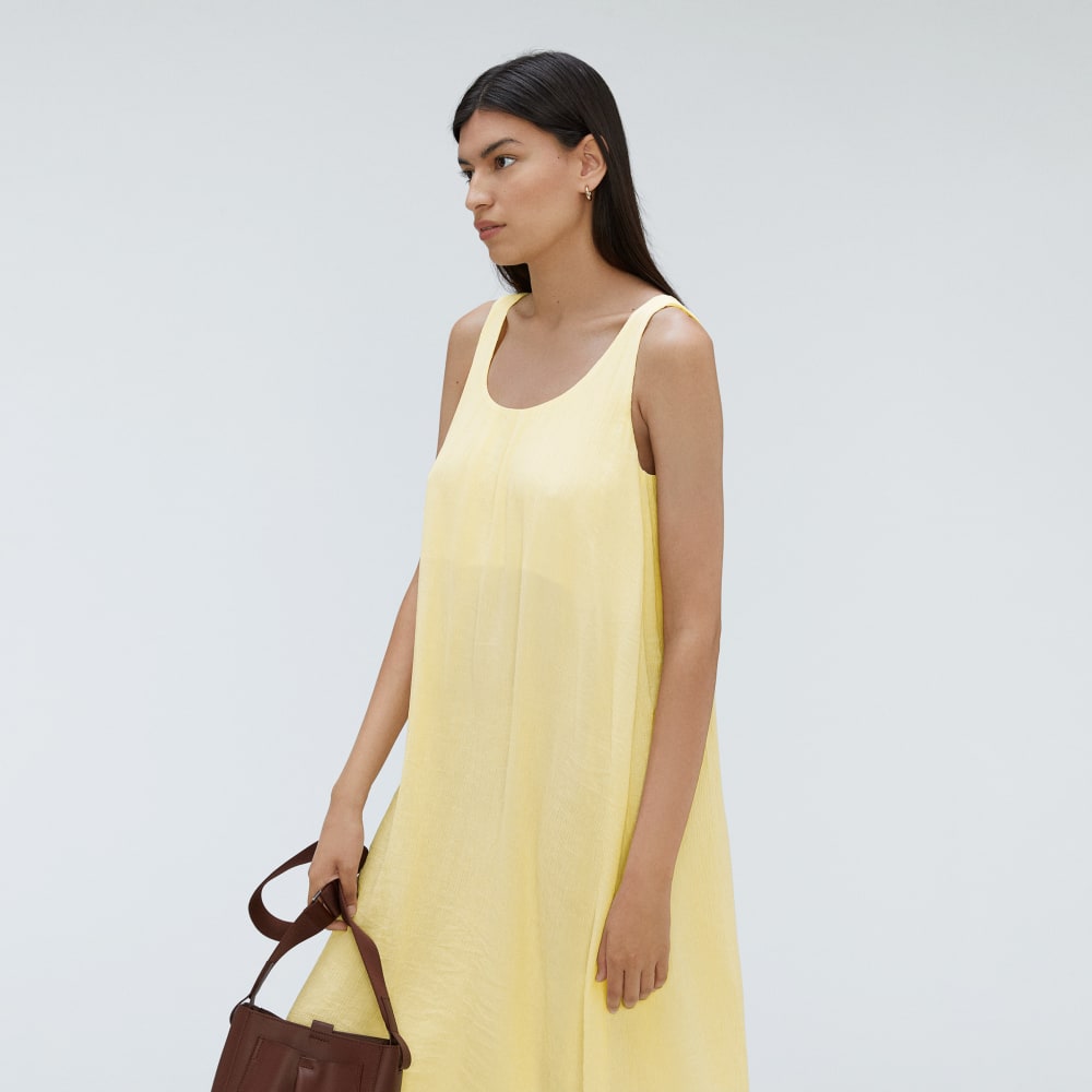 The Naia? Ripple Tank Dress | Pastel Yellow