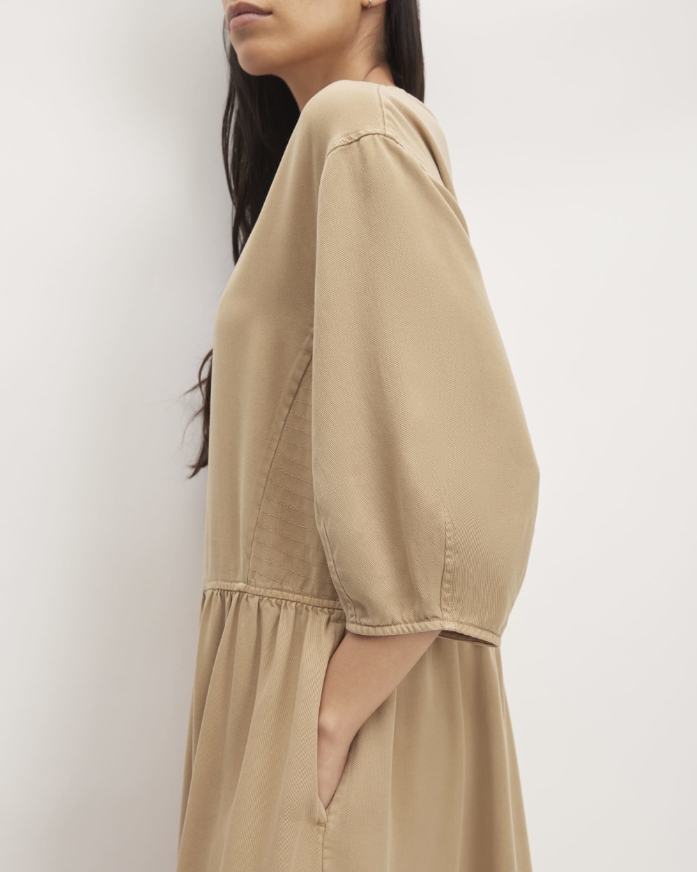 The TENCELåä? Puff-Sleeve Dress | Cornstalk