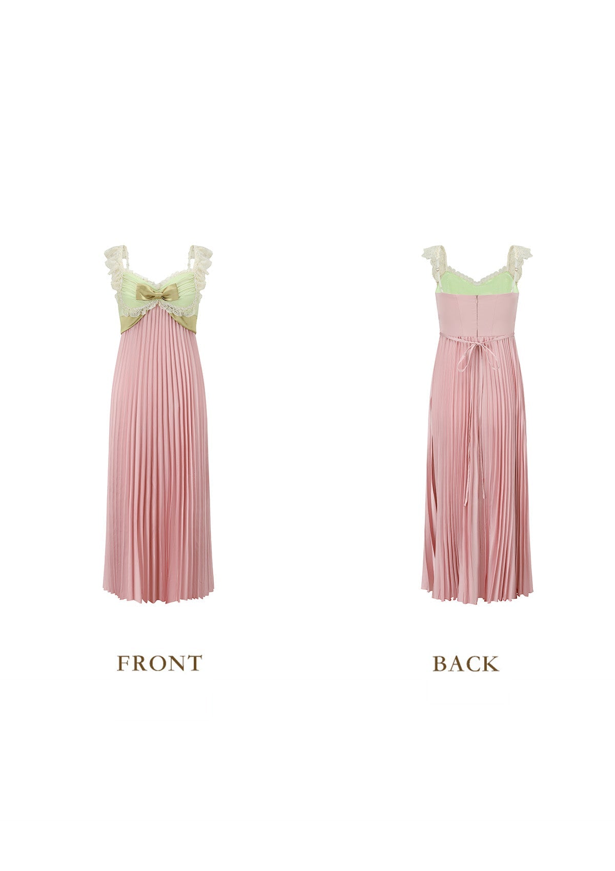 Whimsical Sunlit Blush Pleated Dress
