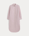 Midi Shirtdress in Ultrasoft Cotton | Burnished Lilac/Gardenia