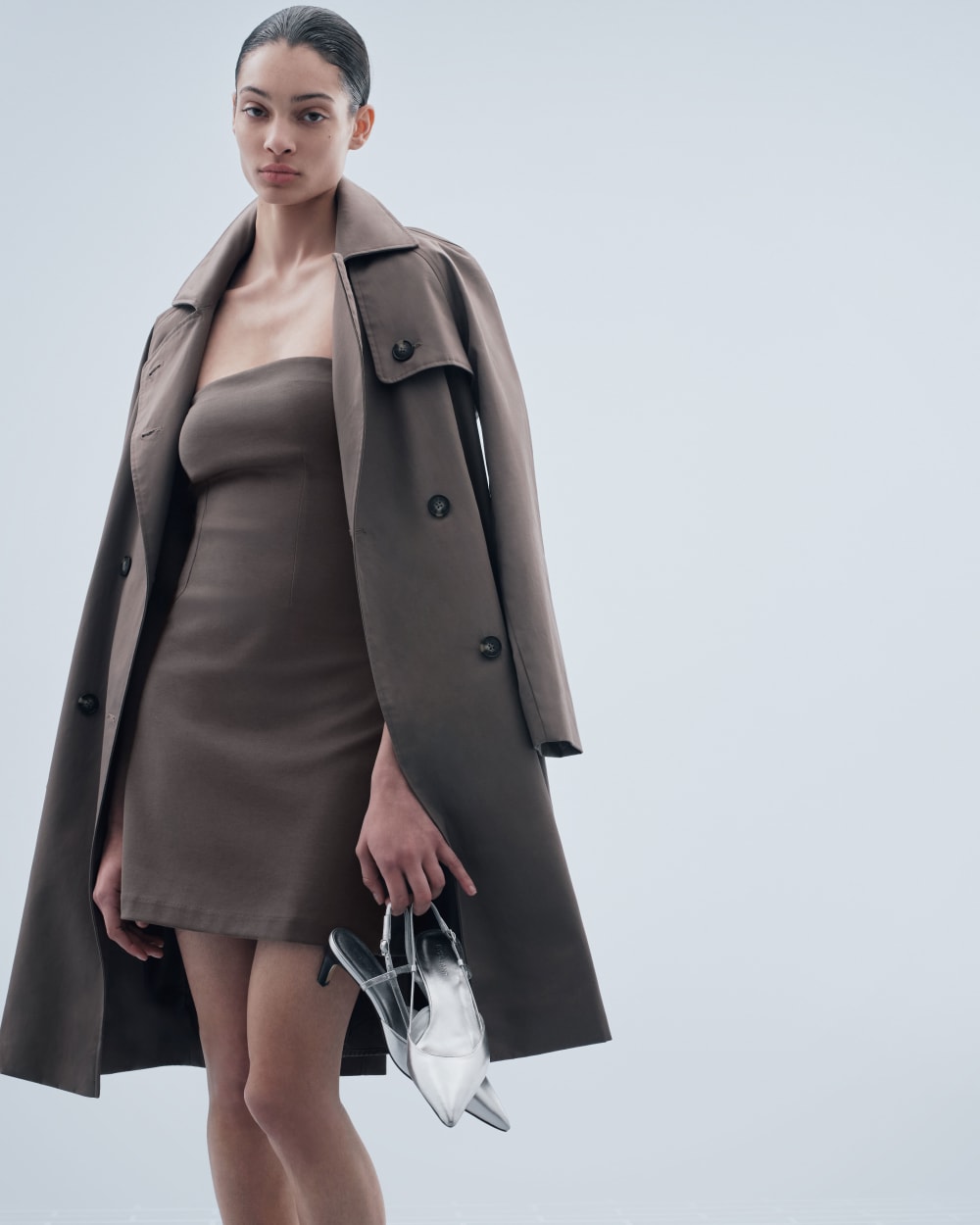 The Dream Strapless Mini Dress | Deep Taupe
