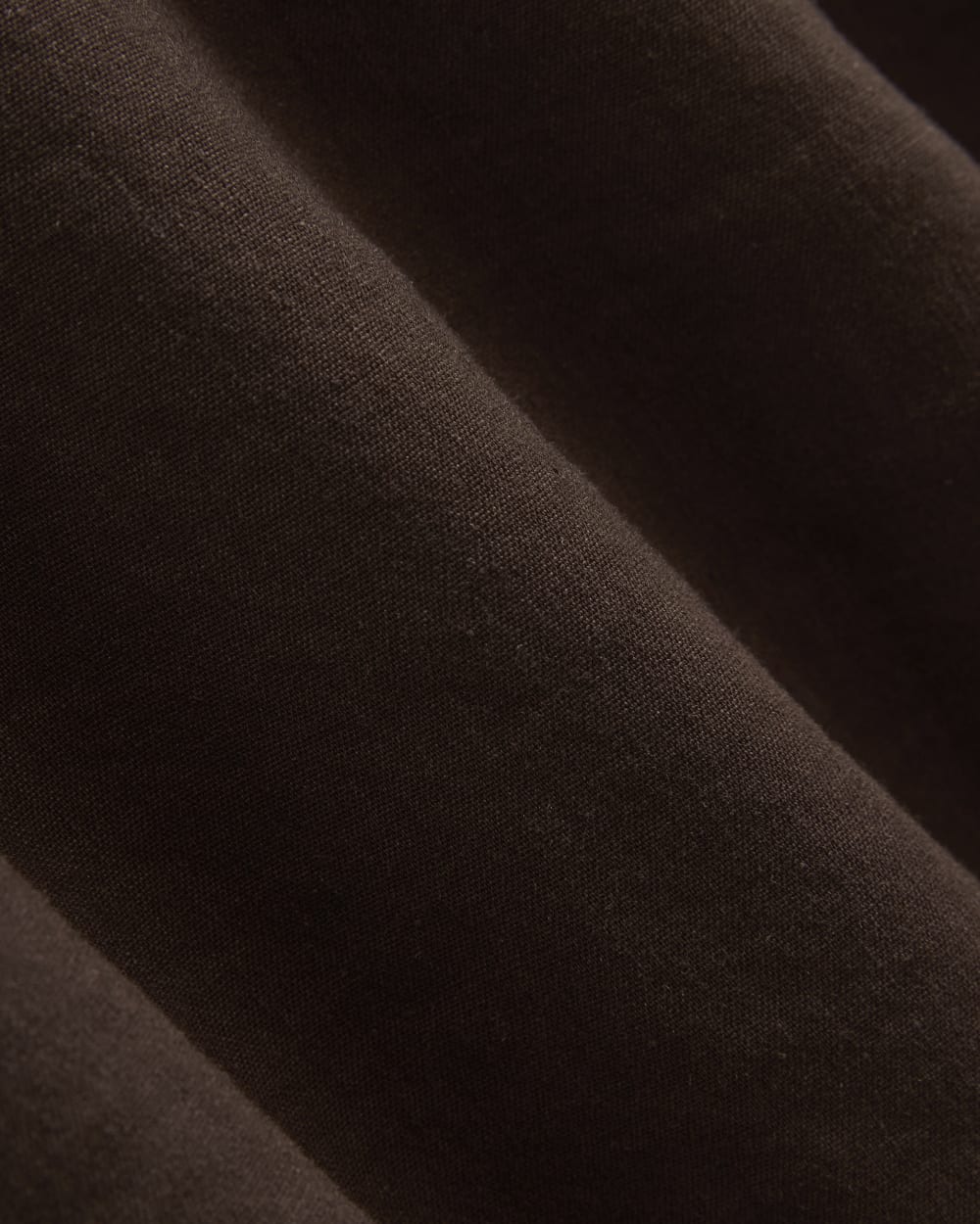 Strapless Dress in Stretch Linen | Dark Brown